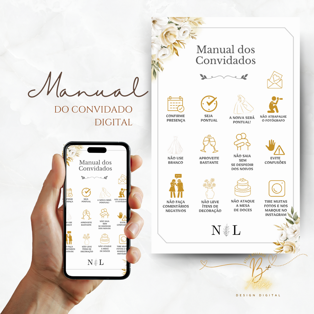 Convite de Casamento | Master Website | Dourado