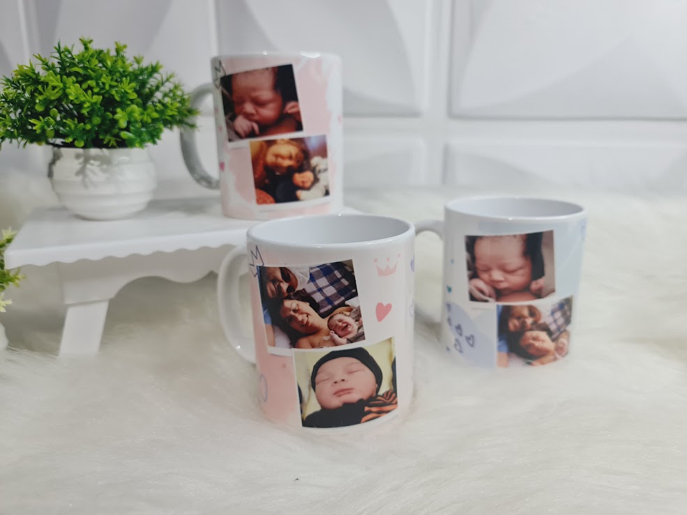 Caneca “Cheguei!” – Lembrança de Nascimento Personalizada🍼