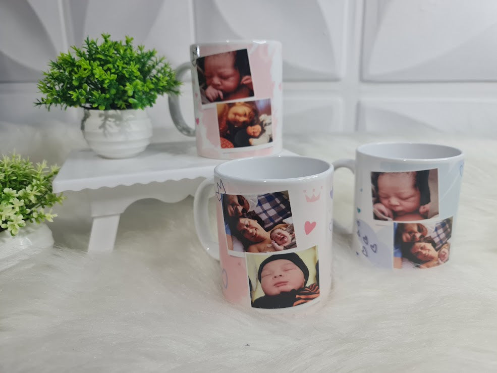 Caneca “Cheguei!” – Lembrança de Nascimento Personalizada🍼