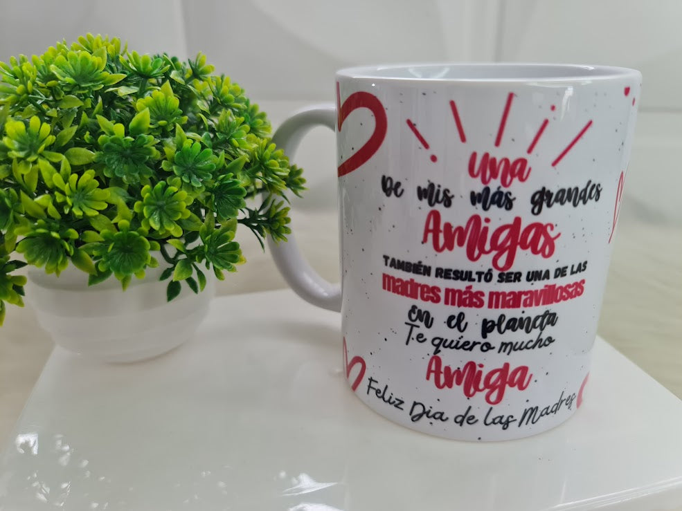 Caneca Personalizada “Feliz Día de las Madres” com Foto e Dedicação