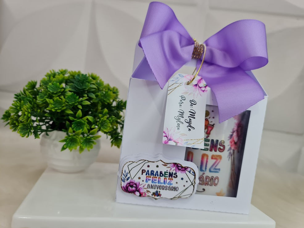 Caneca Personalizada de Aniversário com Nome, Inicial e Mensagem🎉
