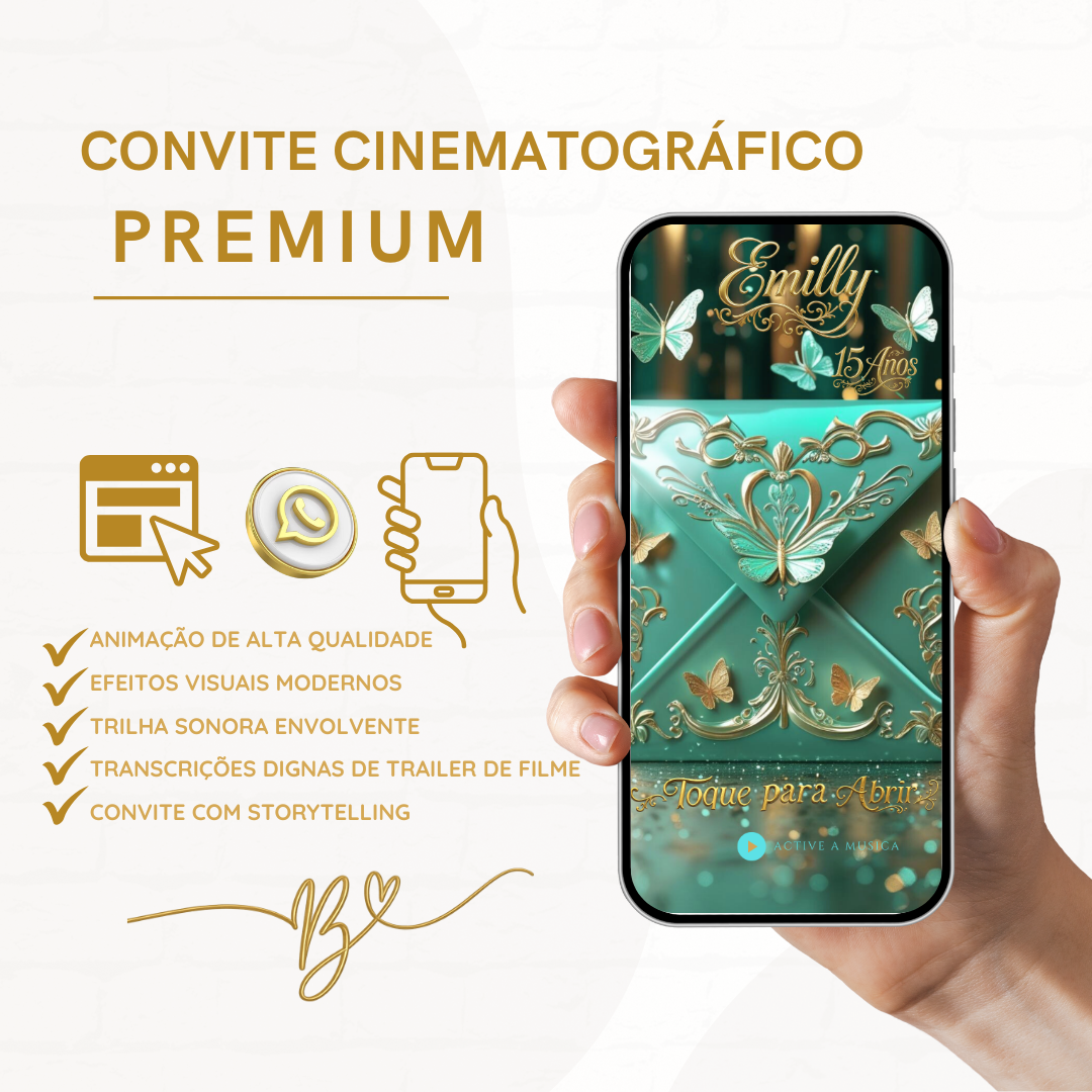 Convite Premium Cinematográfico 15 Anos Princesa Jasmine
