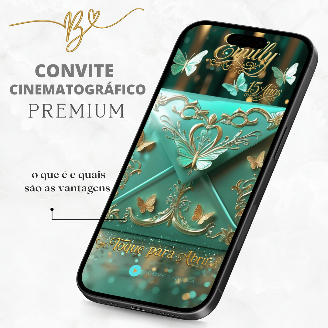 Convite Premium Cinematográfico 15 Anos Princesa Jasmine