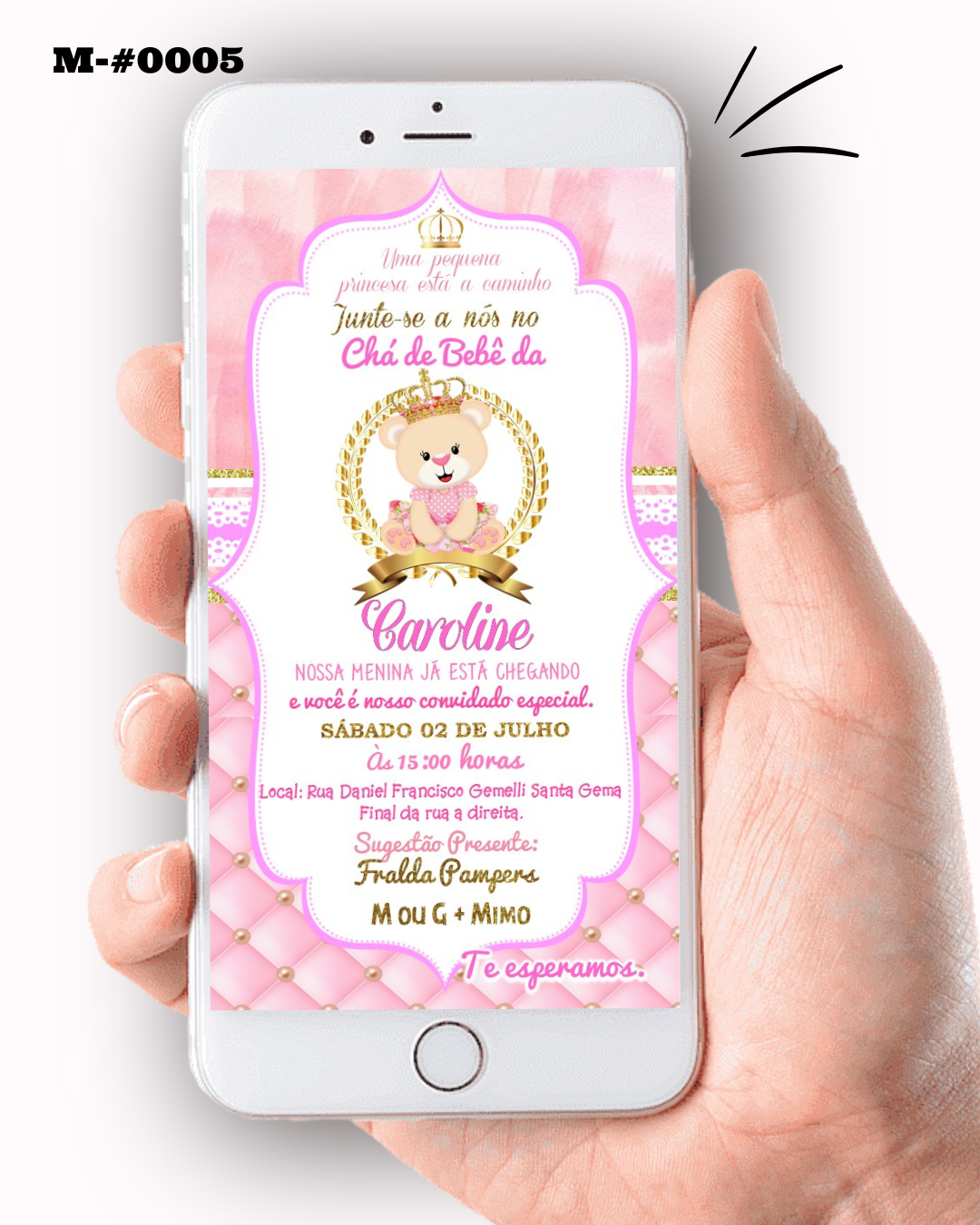 Convite Digital Chá de Bebê