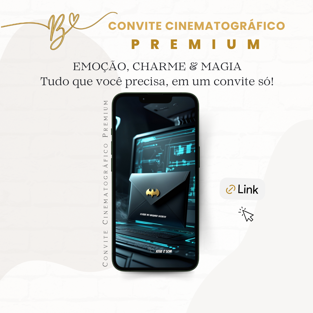 Convite Premium Cinematográfico Batman
