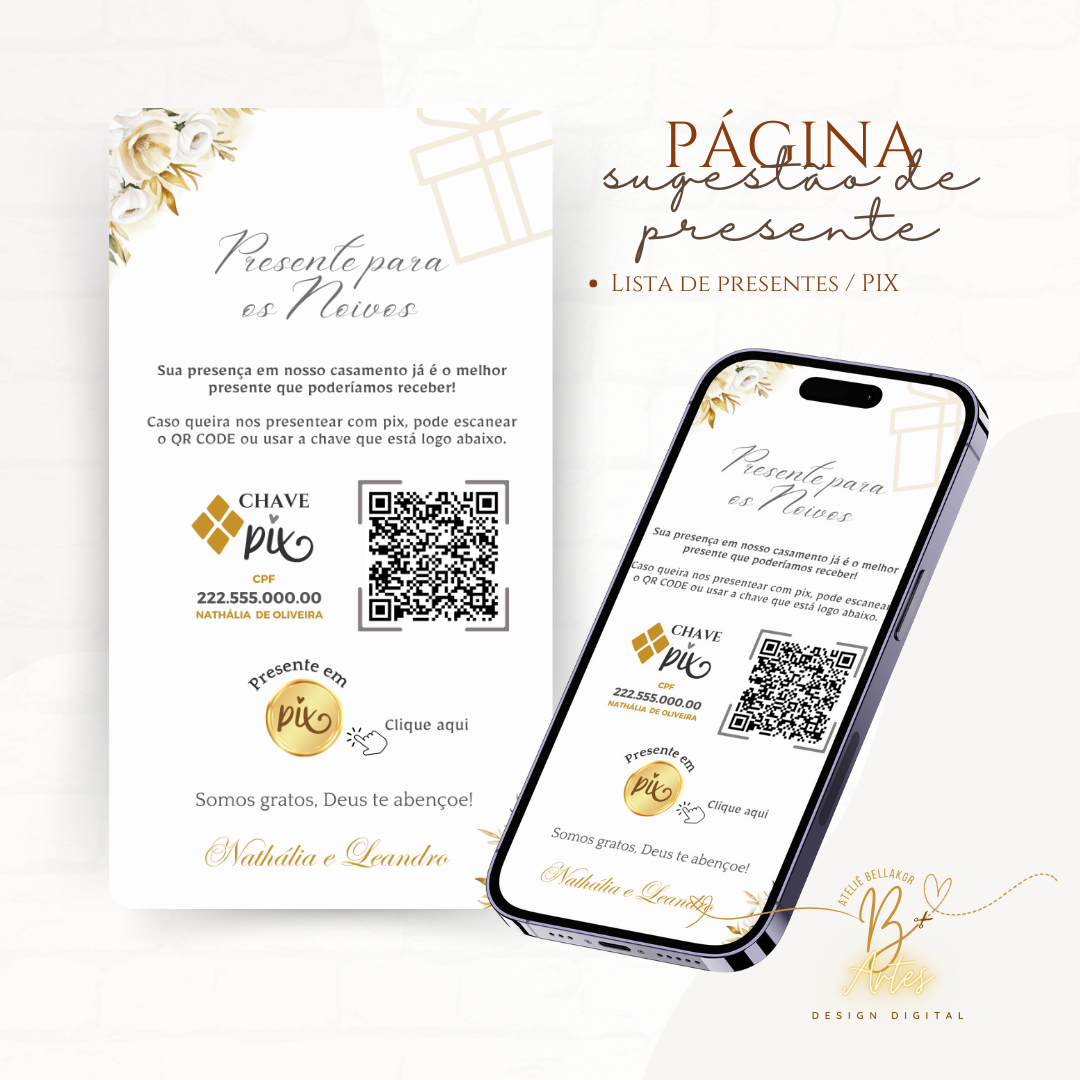 Convite de Casamento | Master Website | Dourado