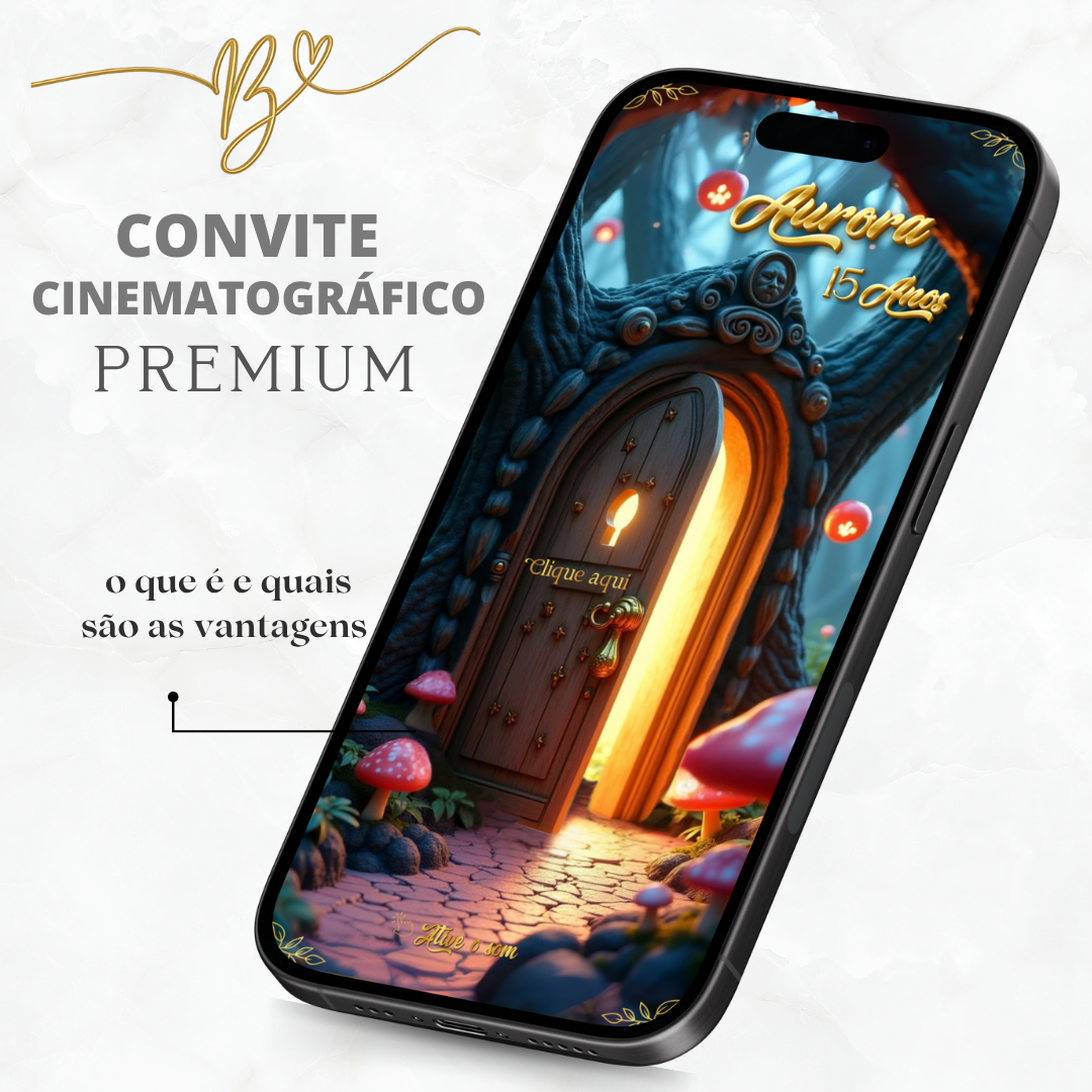 Convite Premium Cinematográfico Alice no Pais das Maravilhas