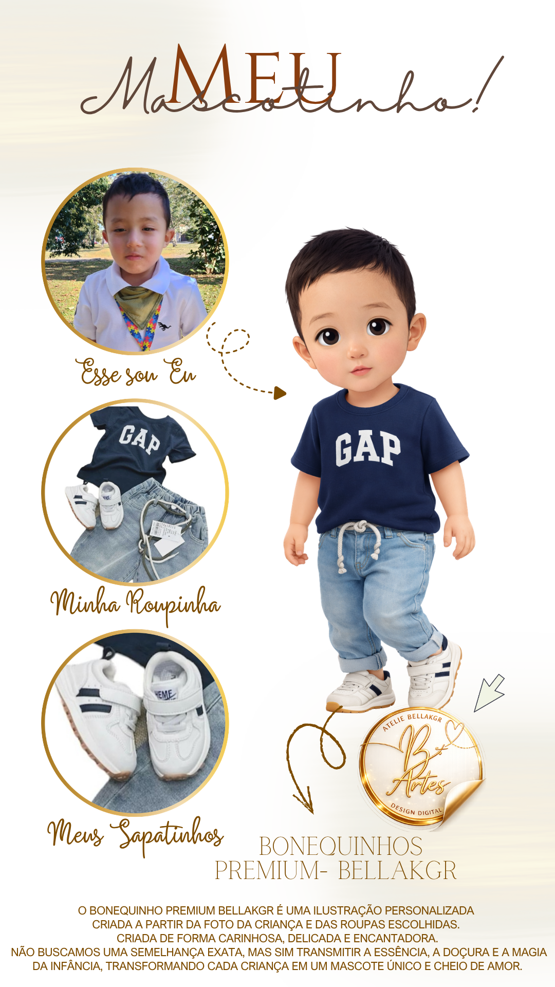 Mascotinhos Infantis Personalizados Fofos e delicados