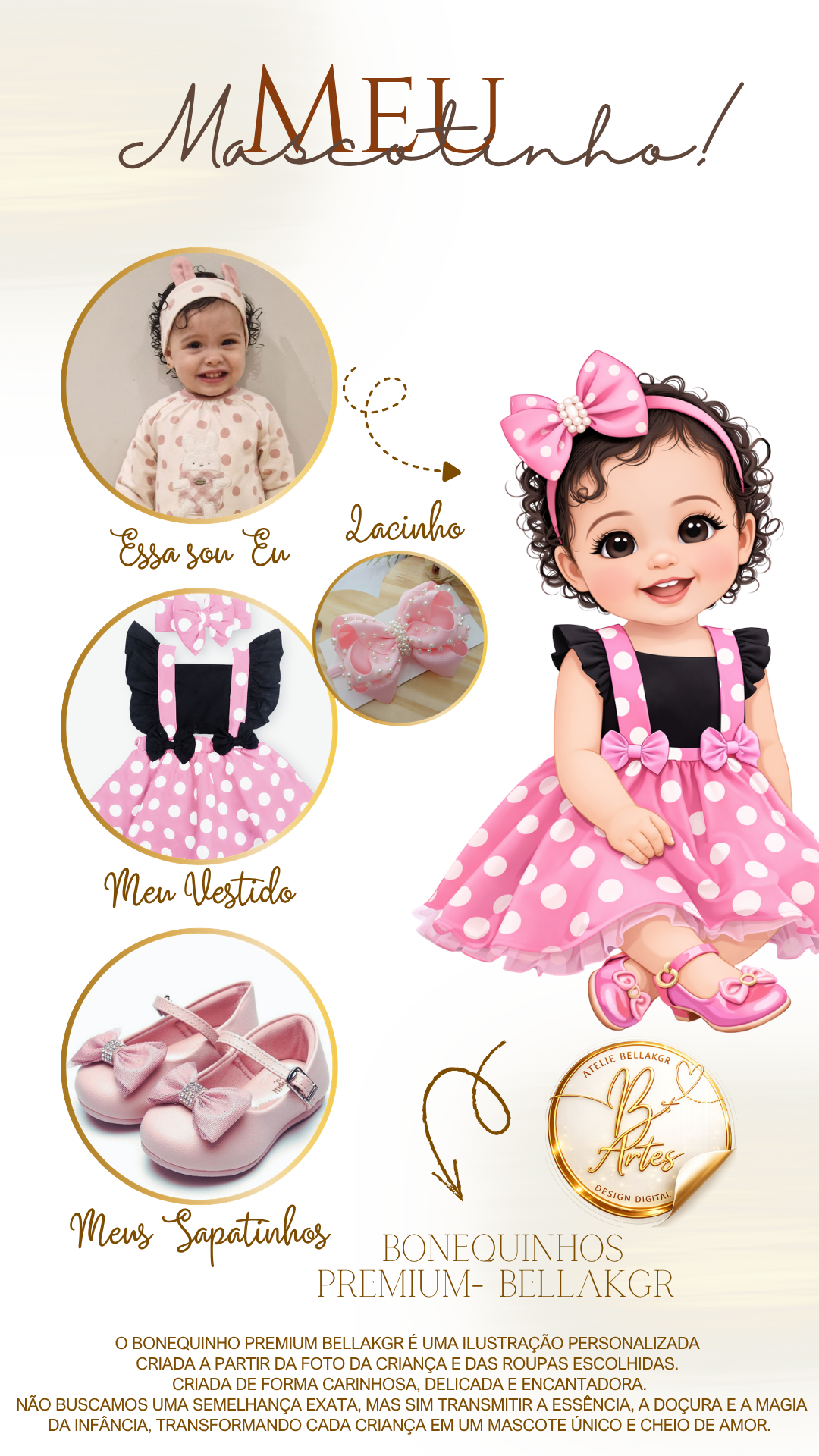 Mascotinhos Infantis Personalizados Fofos e delicados - Minnie