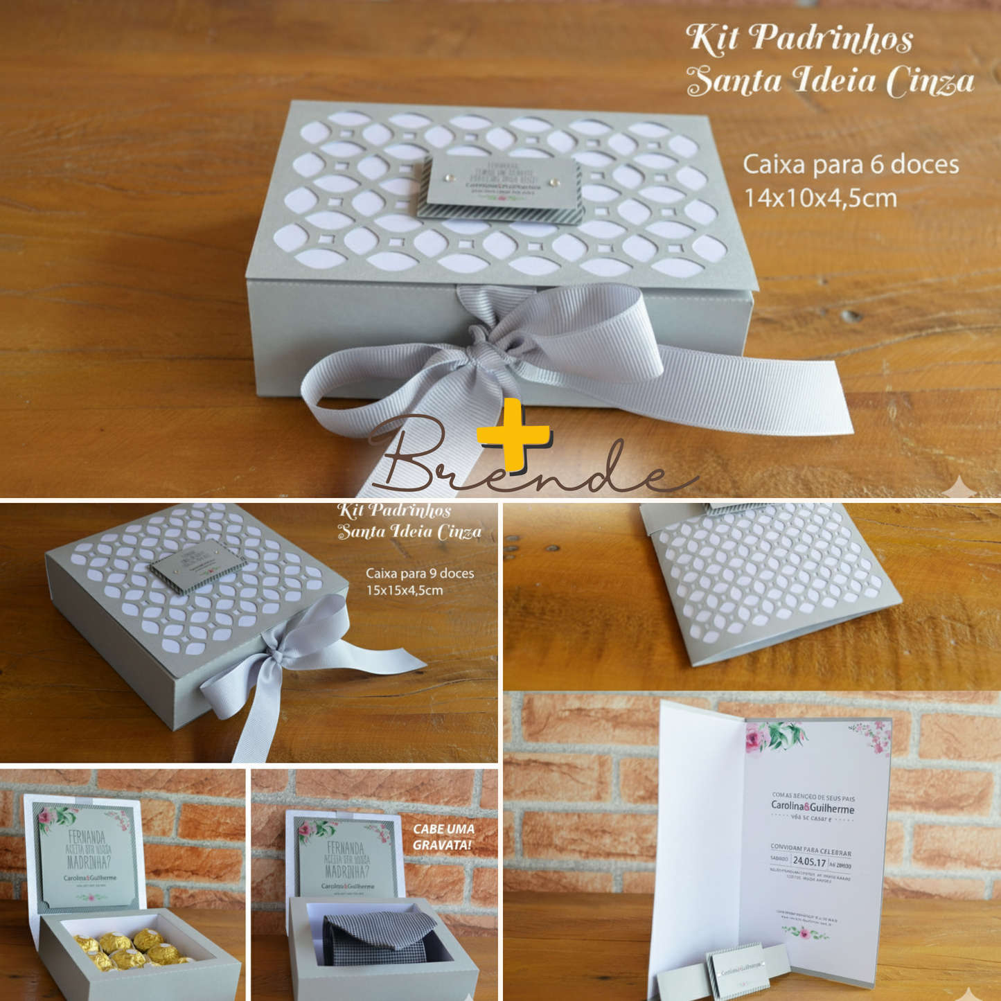 Arquivo de Corte Caixa Convite Padrinhos, 3 Ferreiros- Lilás- +BRINDE