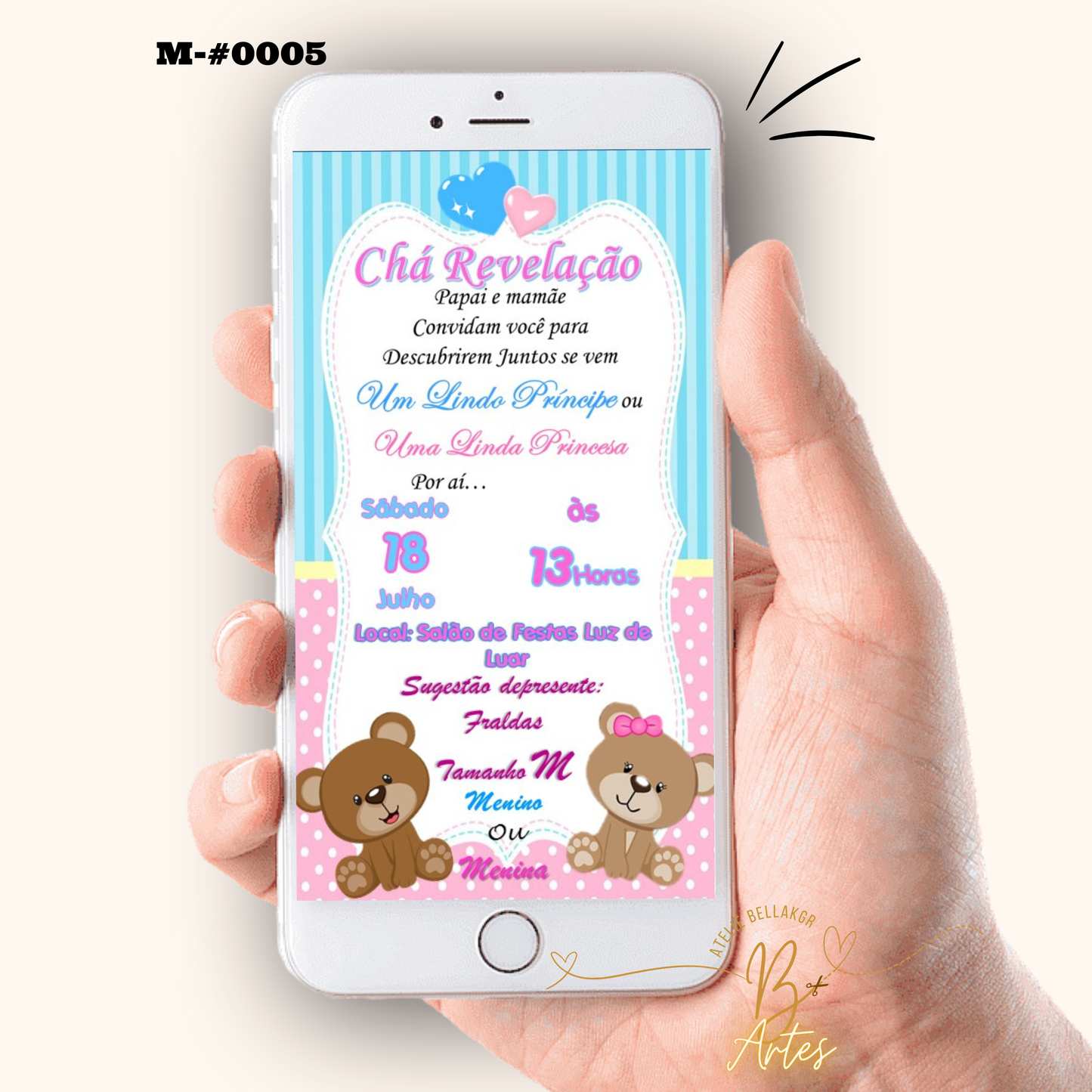 Convite Digital Simples – Chá Revelação