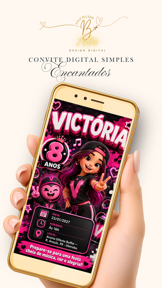 Convite Digital Clásico Encantado| Emelly Vick