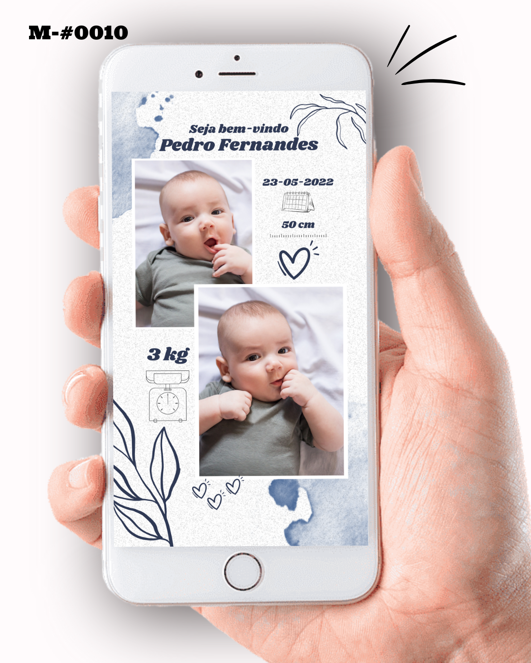 Convite Digital simples Mêsversário