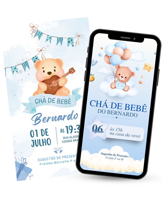 Convite Digital Chá de Bebê