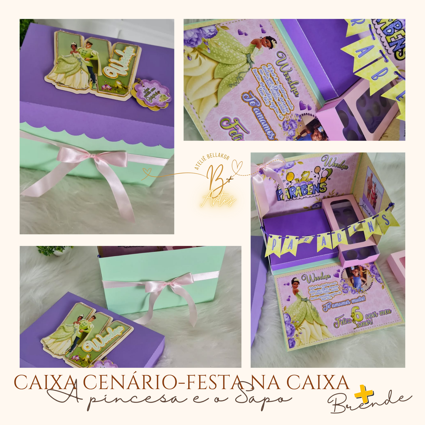 Arquivo de corte Caixa Cenário- Festa Na Caixa A Princesa e o Sapo