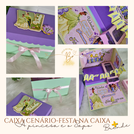 Arquivo de corte Caixa Cenário- Festa Na Caixa A Princesa e o Sapo