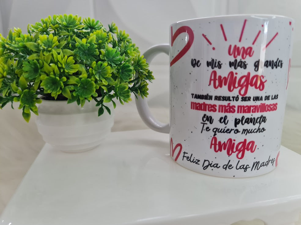 Caneca Personalizada “Feliz Día de las Madres” com Foto e Dedicação