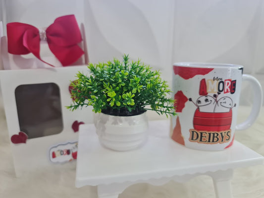 Caneca romântica com Embalagem Personalizada