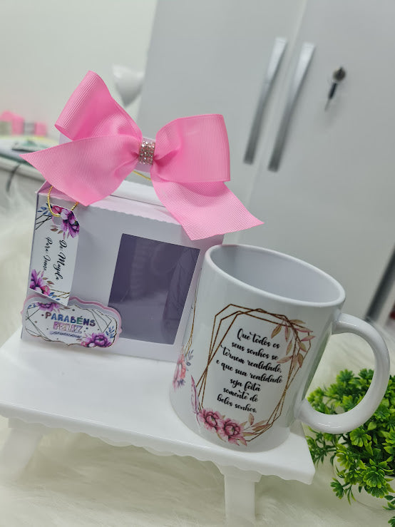 Caneca Personalizada de Aniversário com Nome e Mensagem Especial