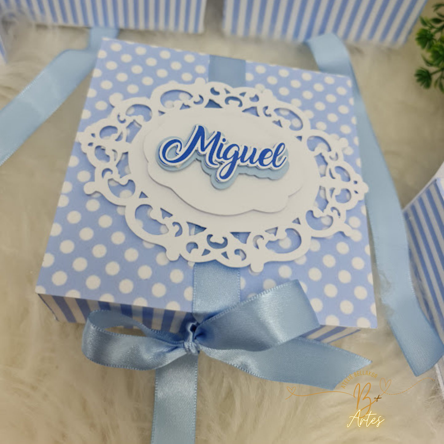 Arquivo de Corte Caixa Convite Padrinhos, 3 Ferreiros- Azul +BRINDE