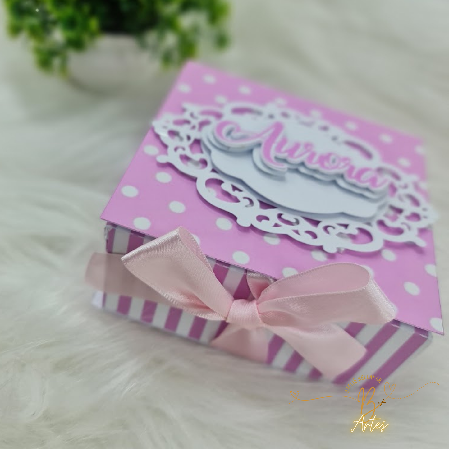 Arquivo de Corte Caixa Convite Padrinhos, 3 Ferreiros- Rosa- +BRINDE