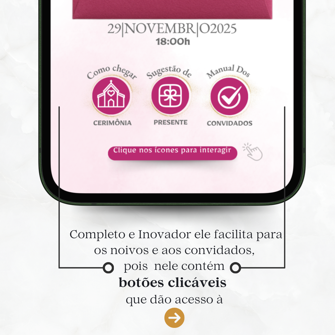 Convite Casamento Website- Florar Pink + (Brinde- Save the Date)