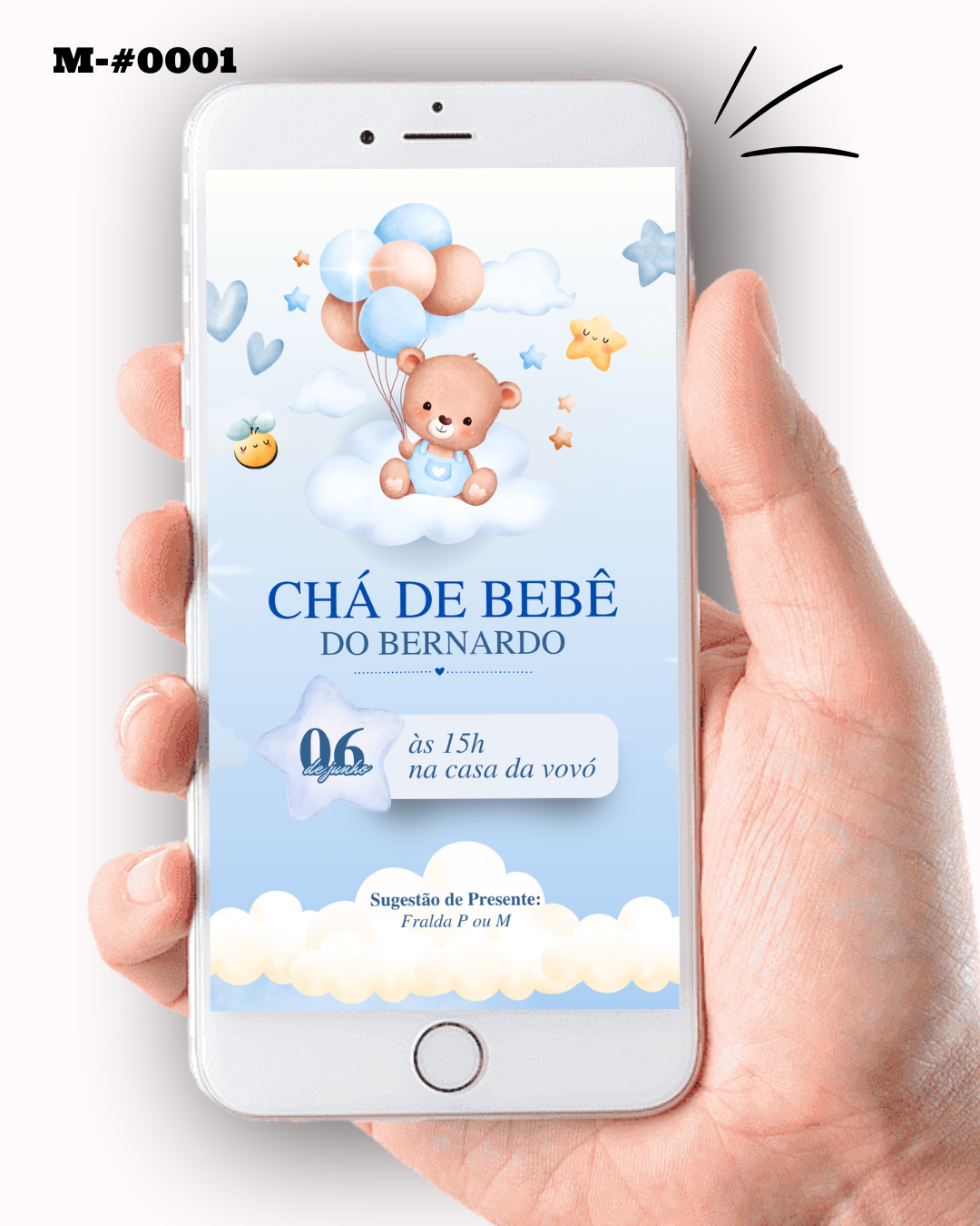 Convite Digital Chá de Bebê