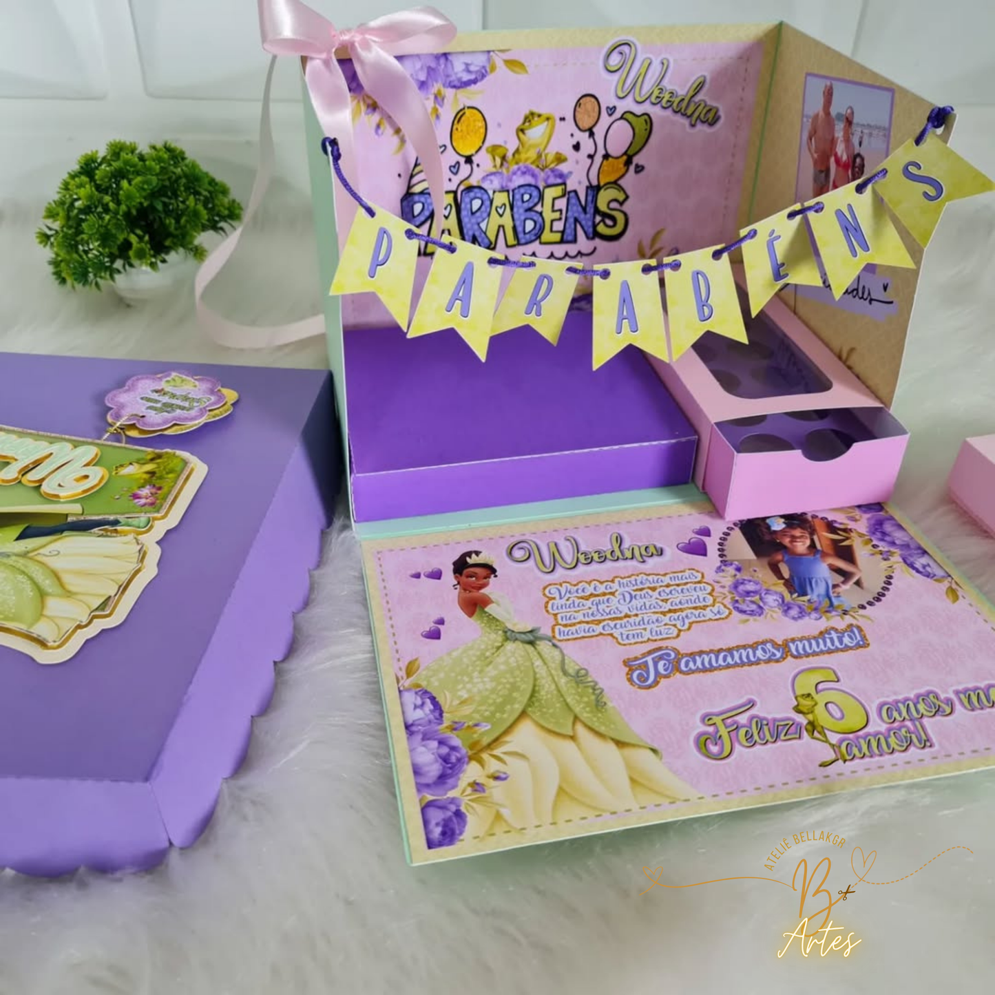 Arquivo de corte Caixa Cenário- Festa Na Caixa A Princesa e o Sapo