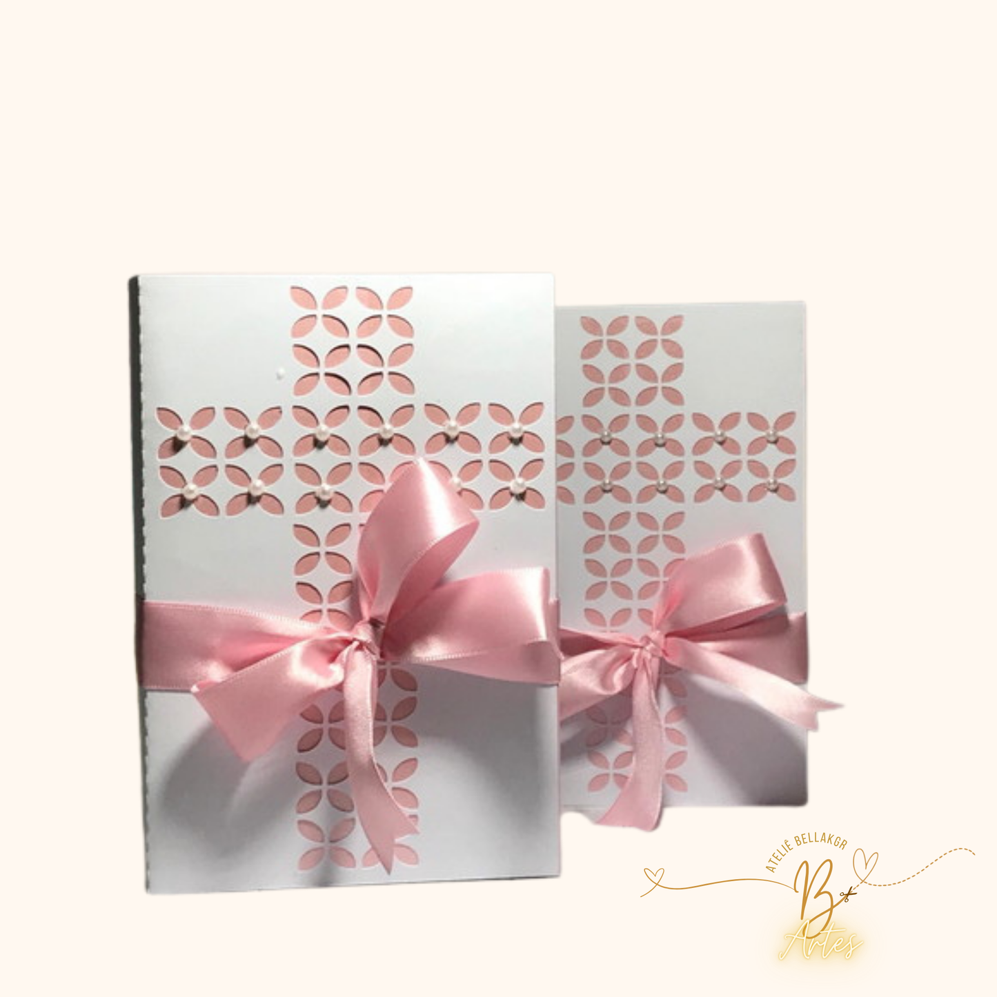 Arquivo de Corte Convite Caixa Livro Batismo Rosa- +BRINDE