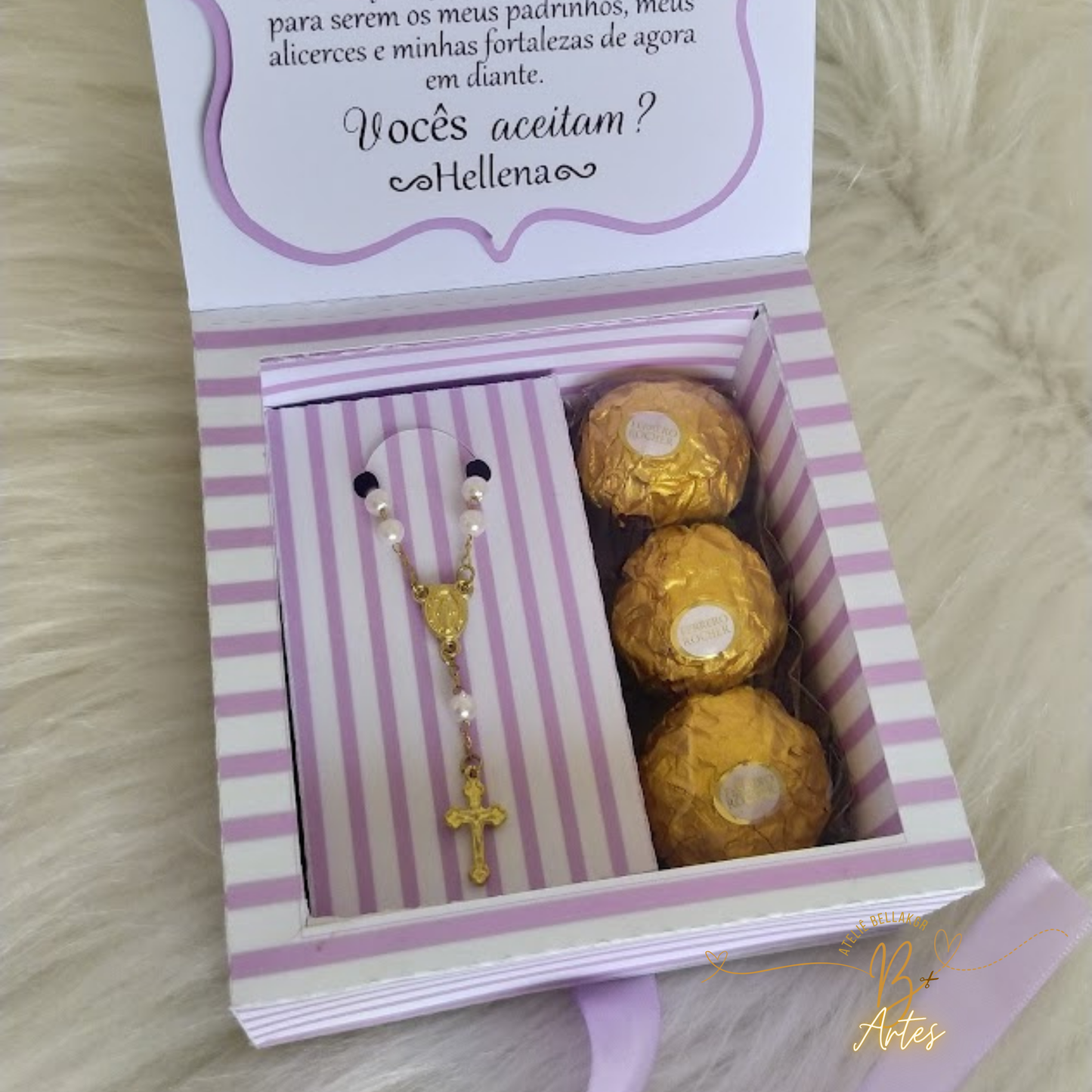 Arquivo de Corte Caixa Convite Padrinhos, 3 Ferreiros-  Lilás- +BRINDE