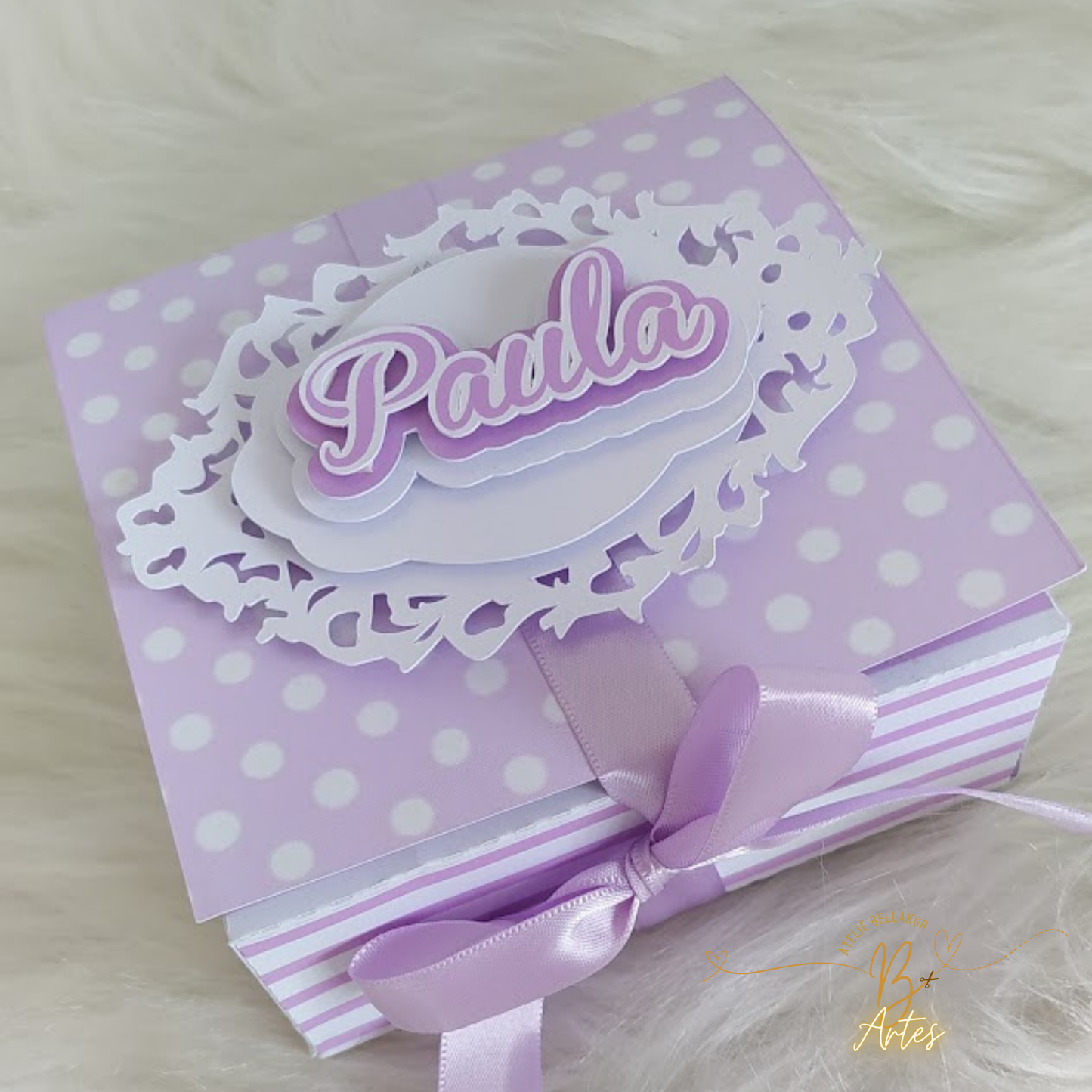 Arquivo de Corte Caixa Convite Padrinhos, 3 Ferreiros-  Lilás- +BRINDE