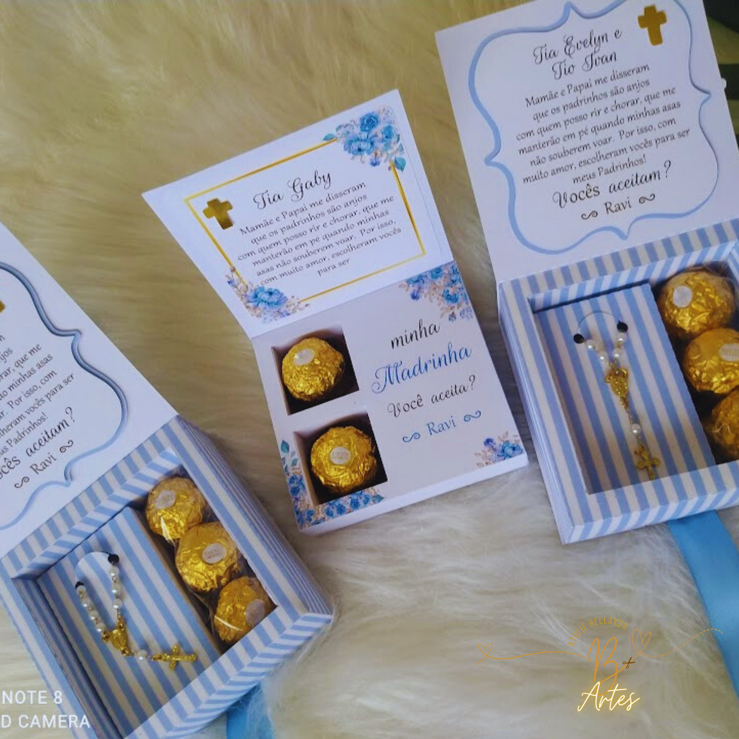 Arquivo de Corte Caixa Convite Padrinhos, 3 Ferreiros- Azul +BRINDE