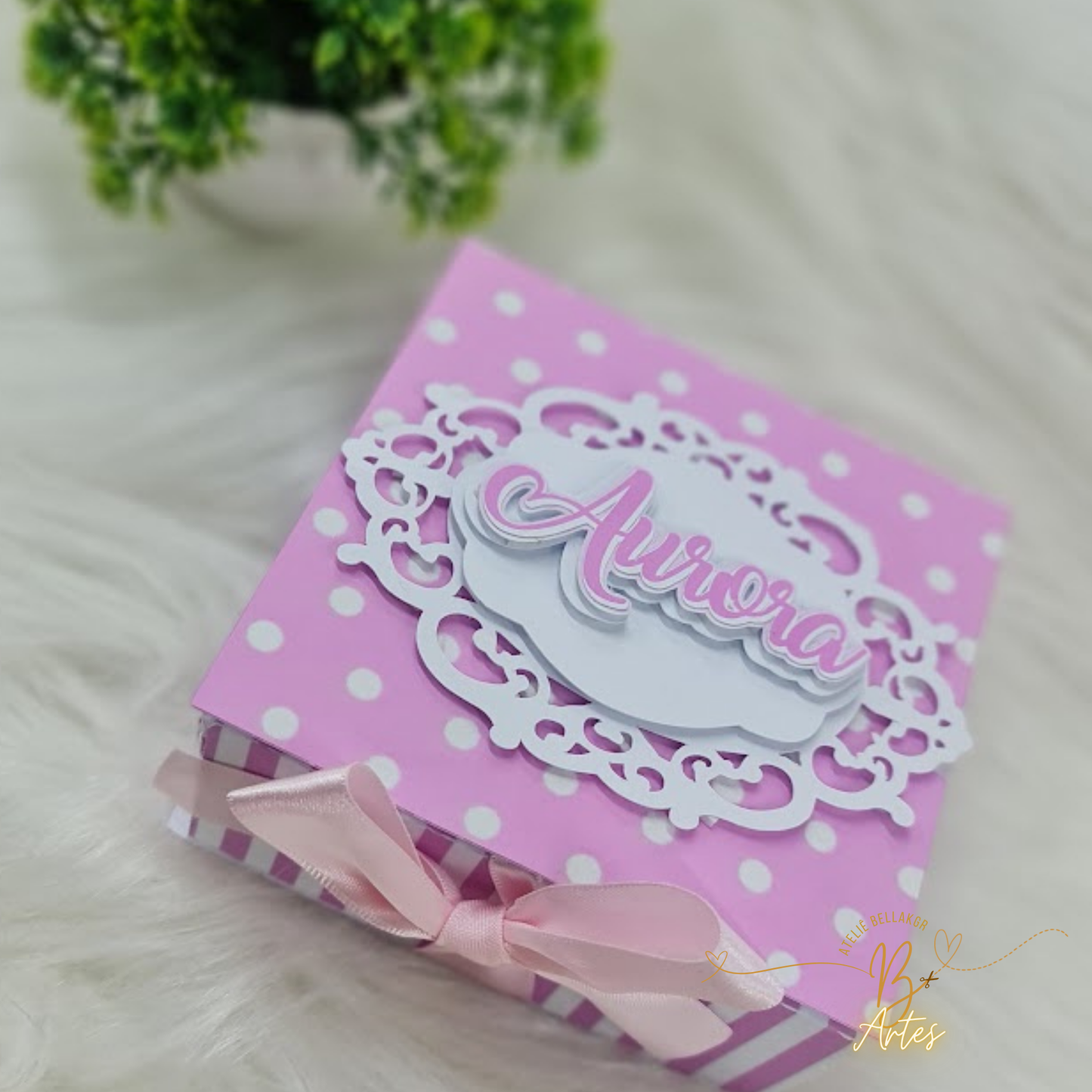 Arquivo de Corte Caixa Convite Padrinhos, 3 Ferreiros- Rosa- +BRINDE