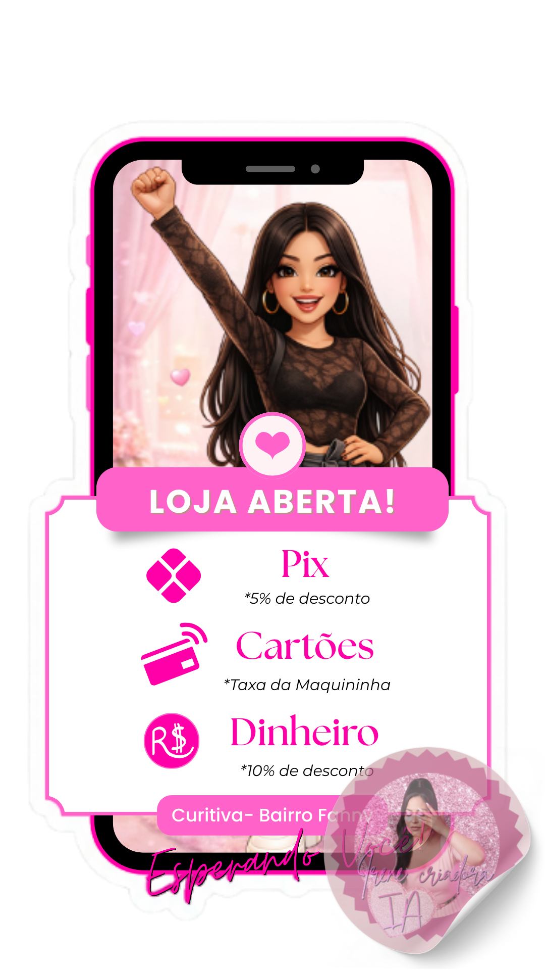 KIT BONEQUINHAS + FIGURINHAS– VENDEDORA DE ROUPAS