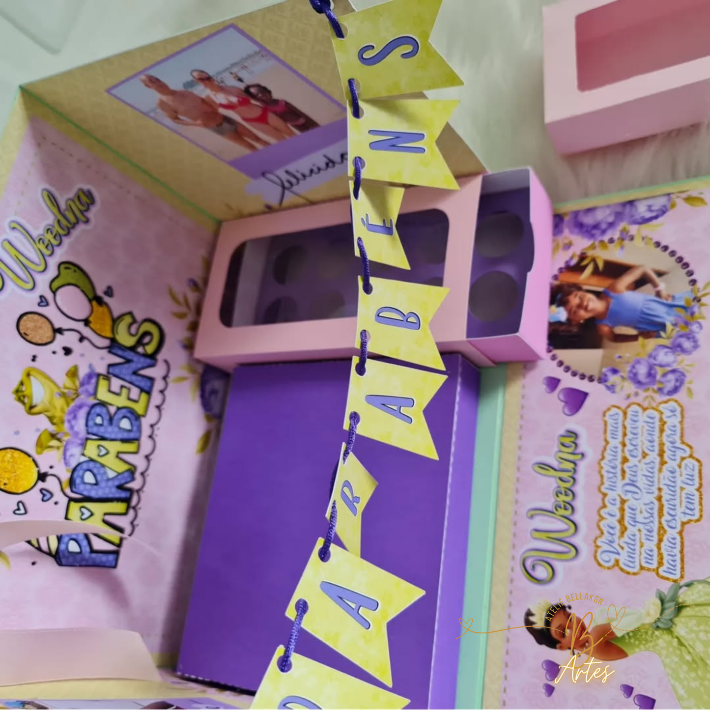 Arquivo de corte Caixa Cenário- Festa Na Caixa A Princesa e o Sapo