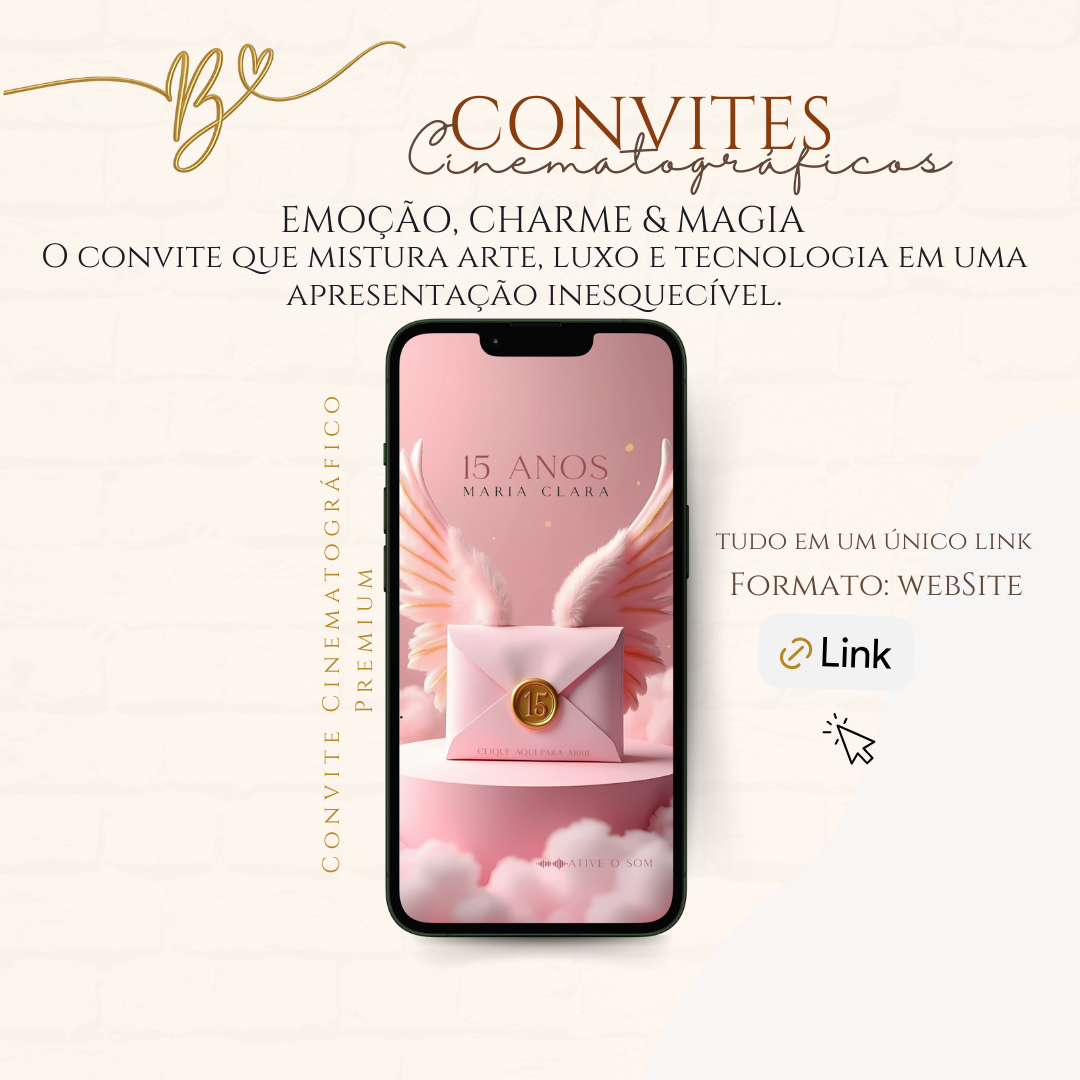 Convite Cinematográfico Premium  15 Anos | Victoria Secrets