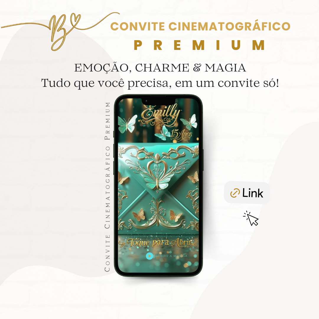 Convite Premium Cinematográfico 15 Anos Princesa Jasmine
