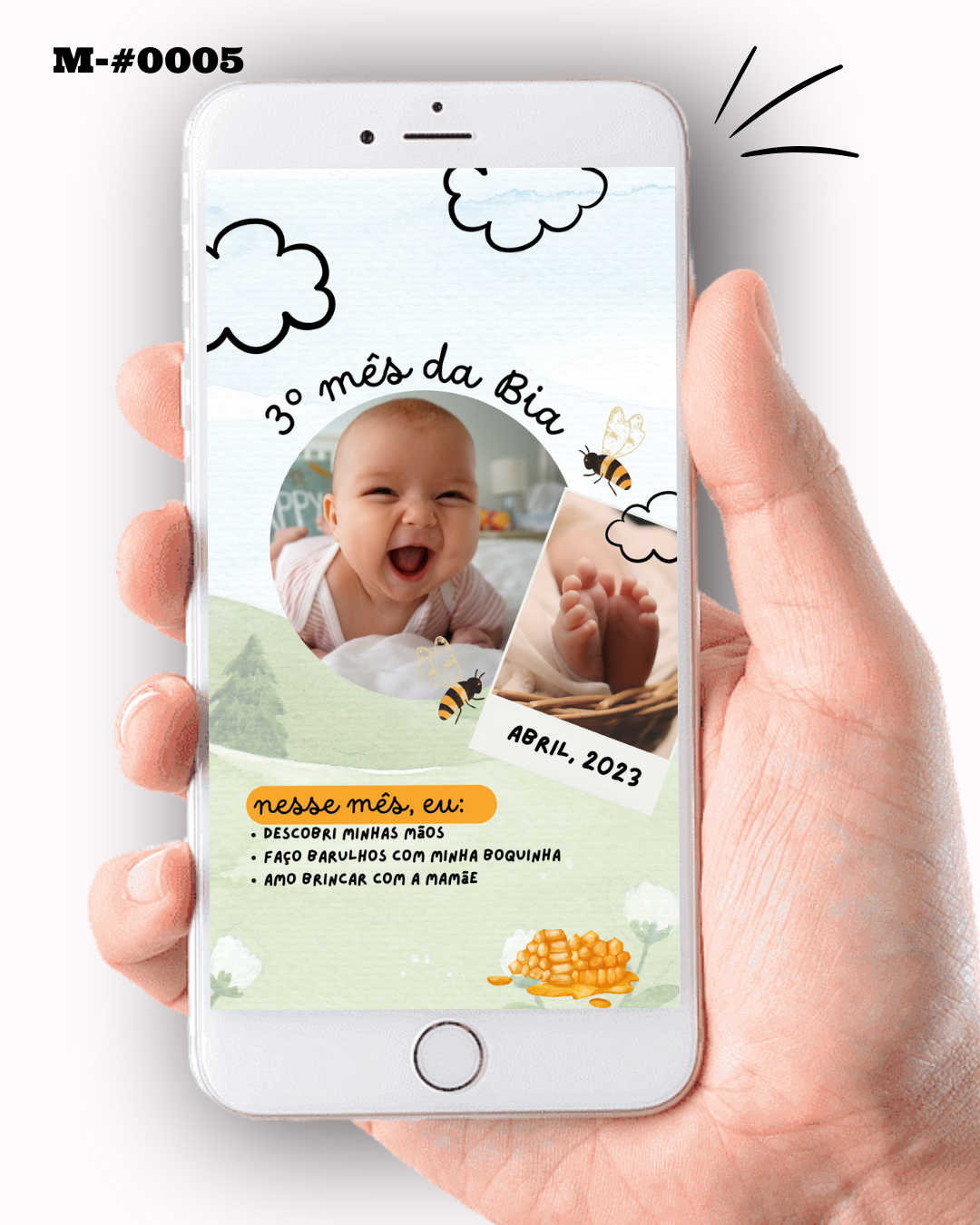 Convite Digital simples Mêsversário