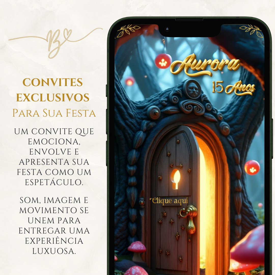 Convite Cinematográfico  Premium 15 Anos- Alice no Pais das Maravilhas