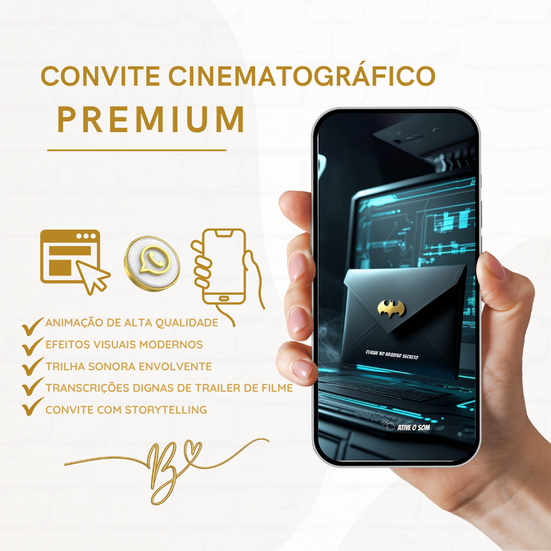 Convite Premium Cinematográfico Batman