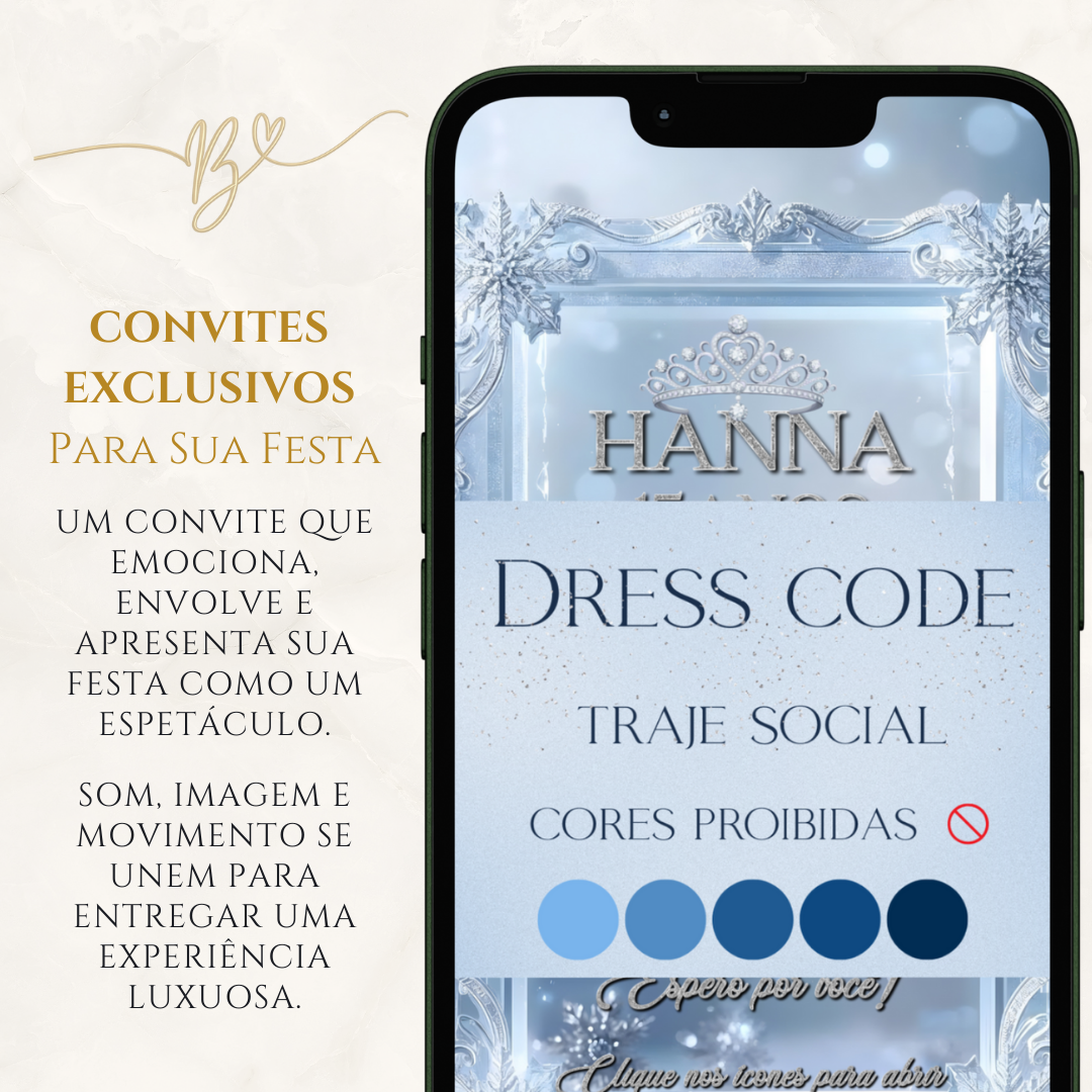 Convite Digital Cinematográfico Premium 15 Anos |  Winter Royal