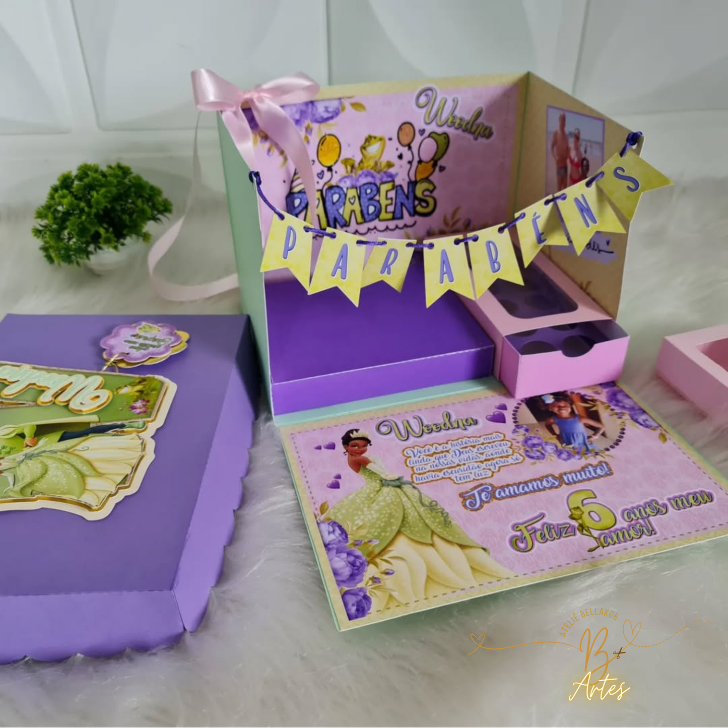 Arquivo de corte Caixa Cenário- Festa Na Caixa A Princesa e o Sapo