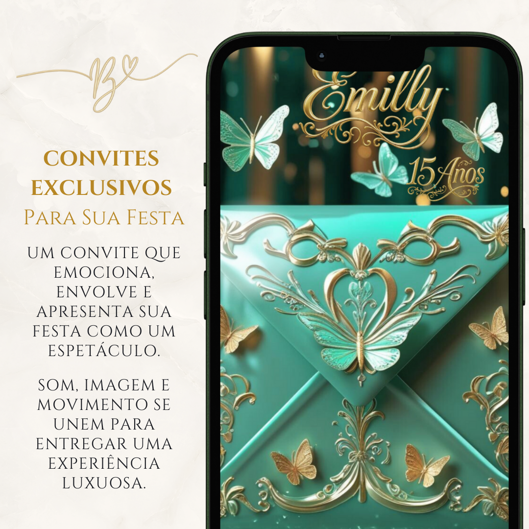 Convite Cinematográfico  Premium 15 Anos Princesa Jasmine