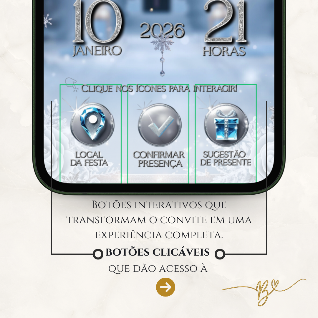 Convite Cinematográfico Premium  15 Anos | Baile de Inverno