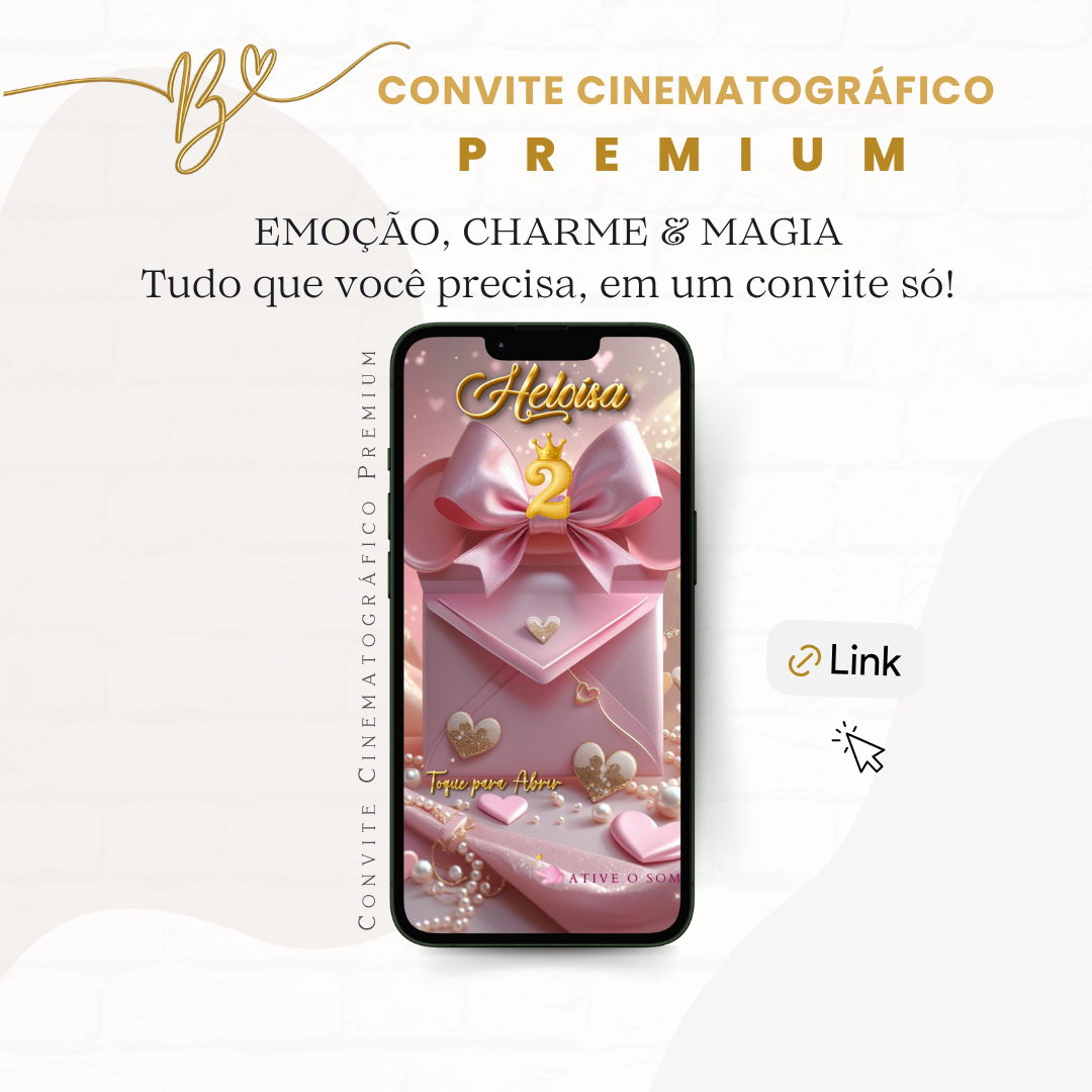 Convite Premium Cinematográfico Minnie Baby