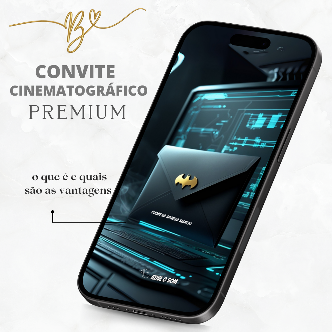 Convite Premium Cinematográfico Batman