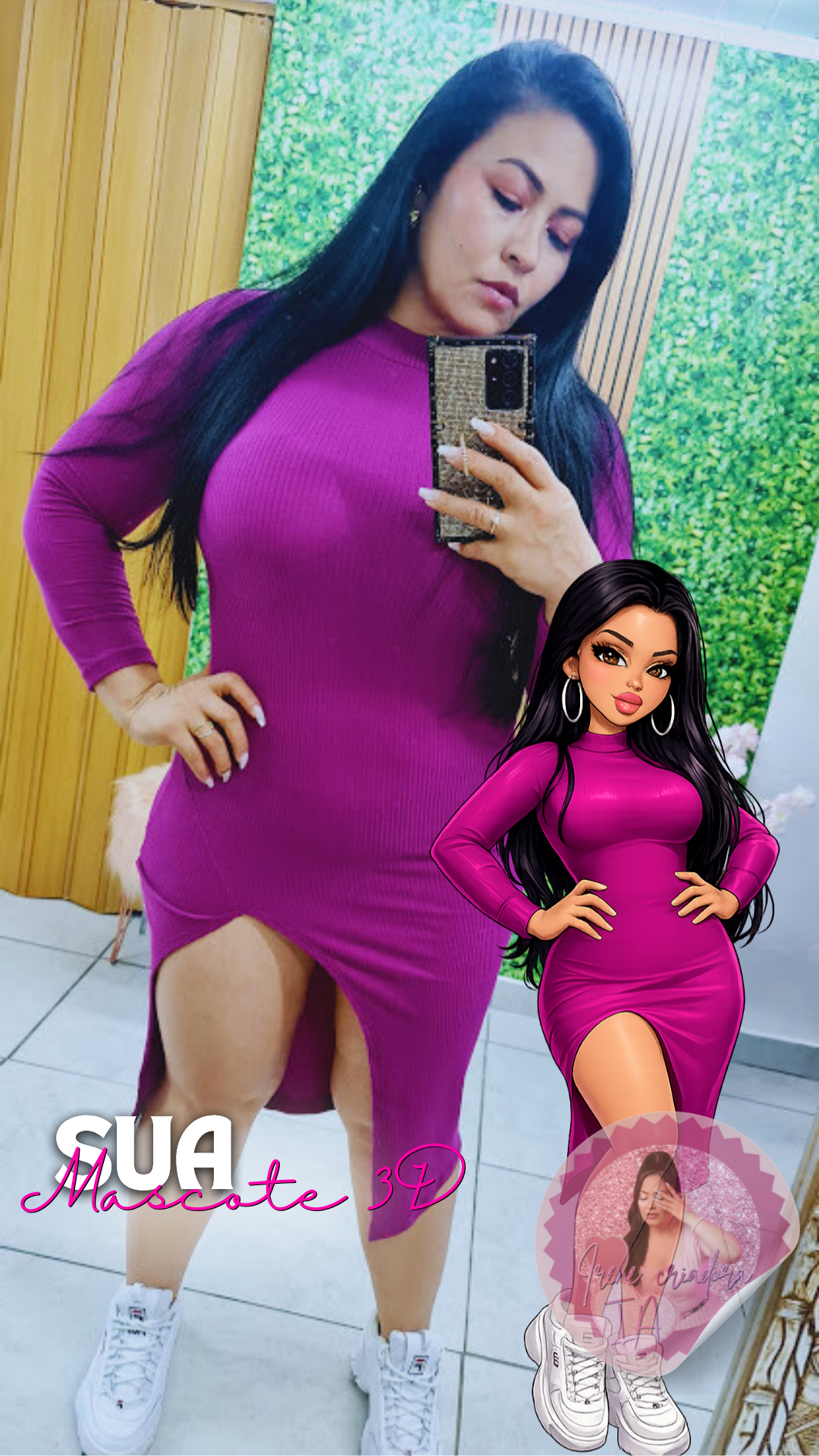 Pacote Bonequinhas 3D Personalizadas + Vídeo Dançando