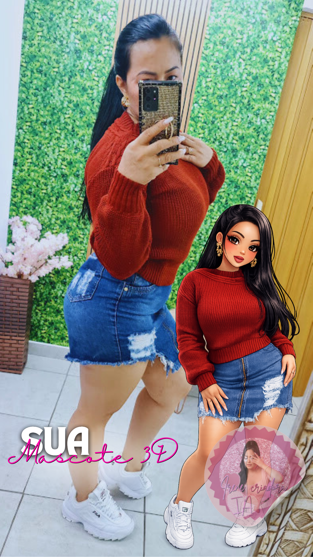 Pacote Bonequinhas 3D Personalizadas + Vídeo Dançando