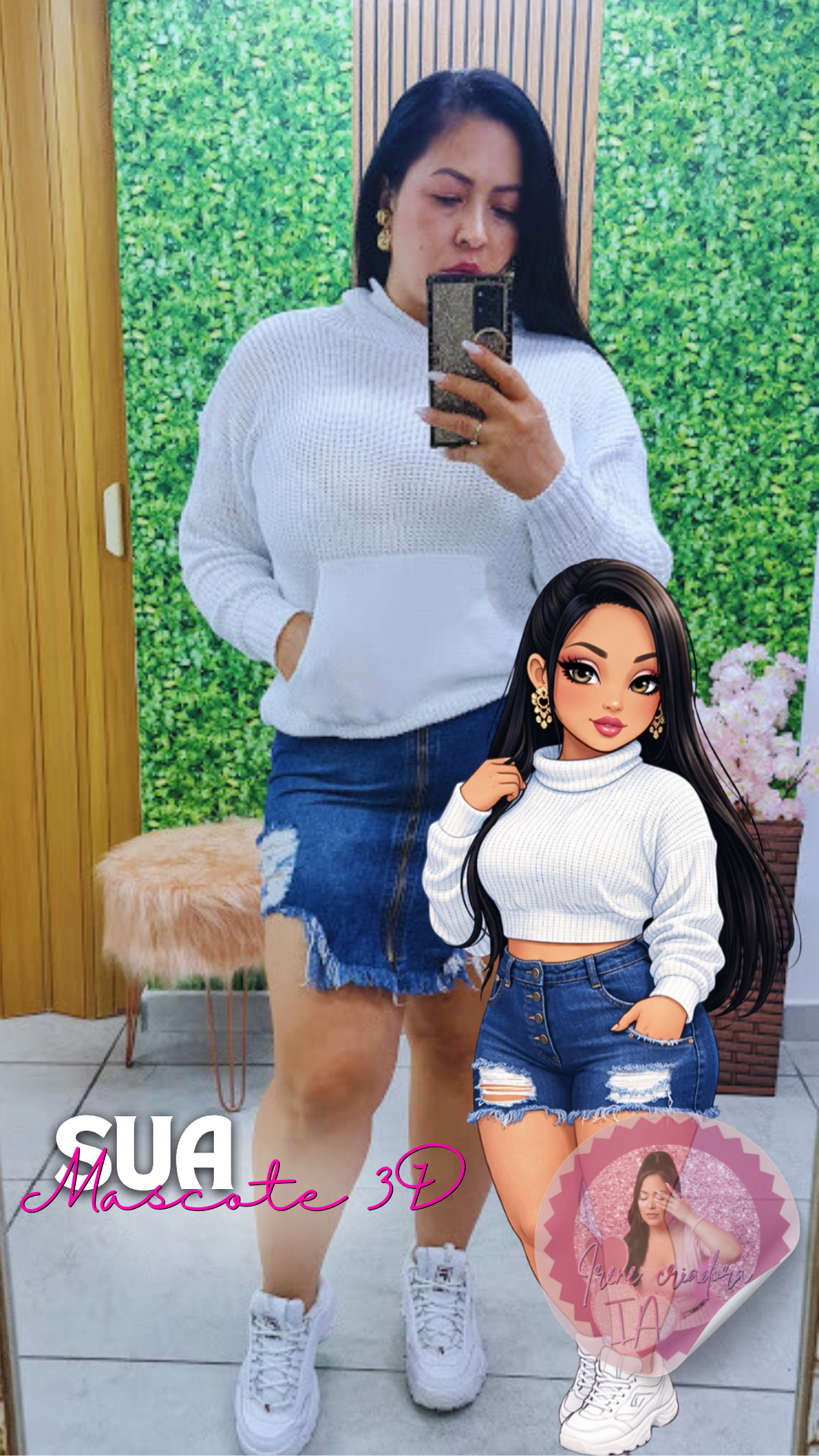 Pacote Bonequinhas 3D Personalizadas + Vídeo Dançando