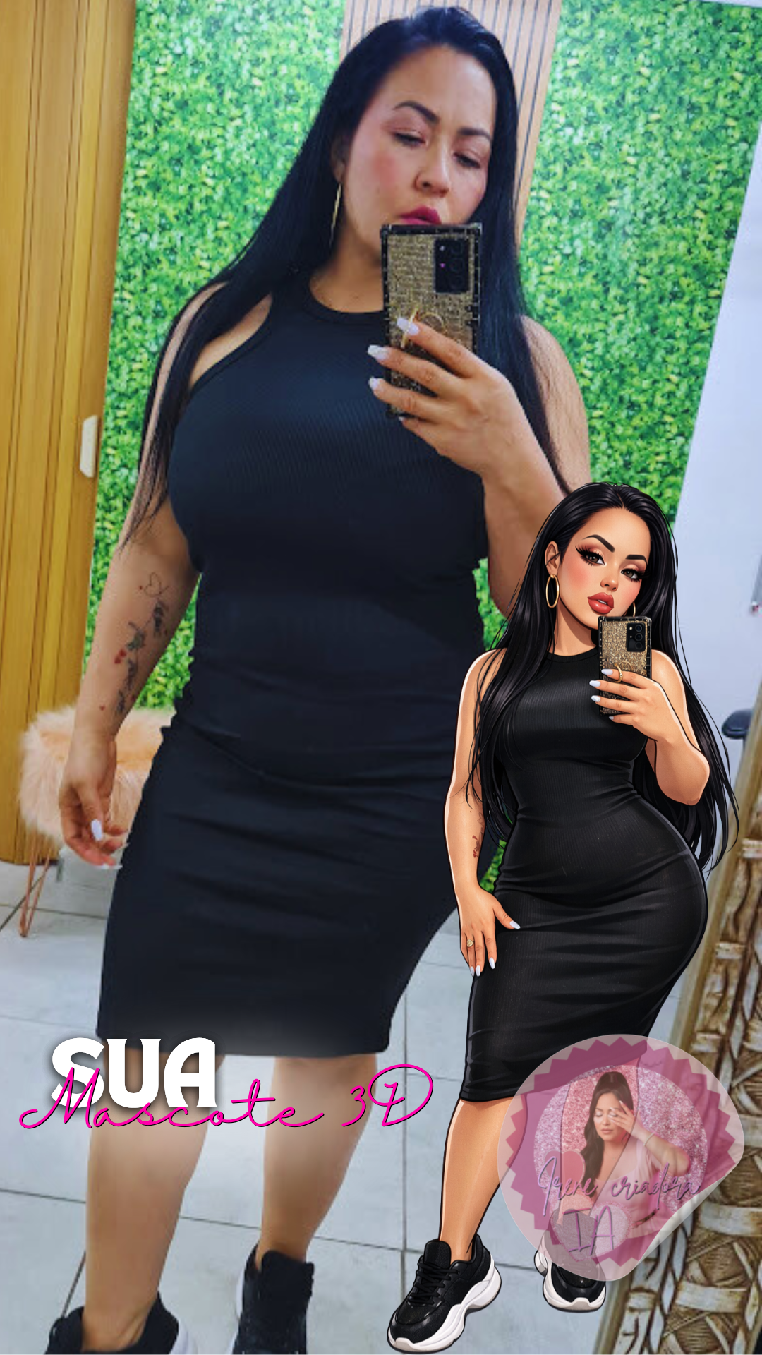 Pacote Bonequinhas 3D Personalizadas + Vídeo Dançando